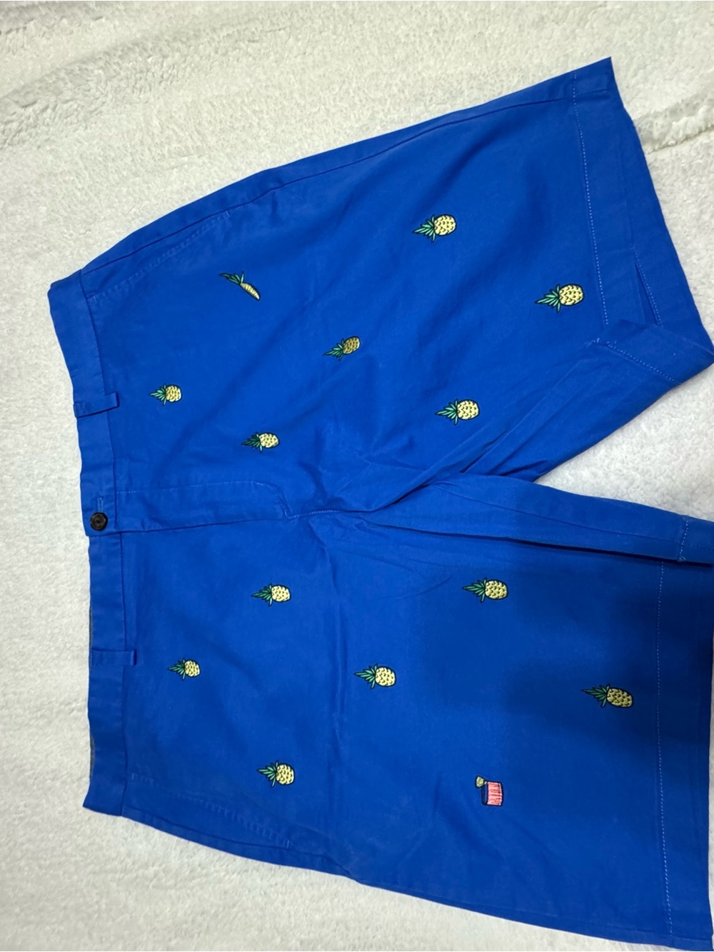 Vineyard Vines Royal Blue Pineapple Embroidered Shorts